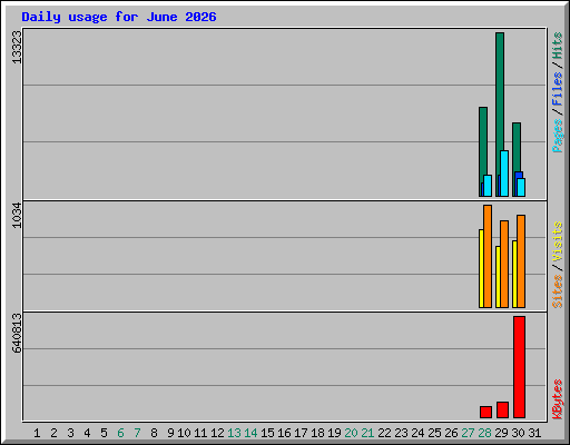 Daily usage for June 2026