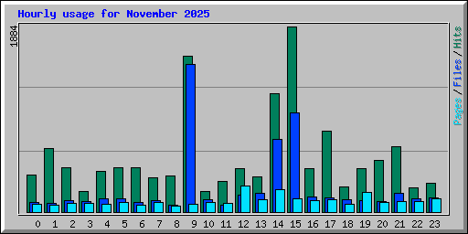 Hourly usage for November 2025