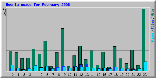 Hourly usage for February 2026
