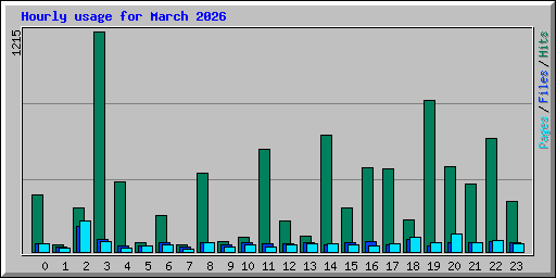 Hourly usage for March 2026
