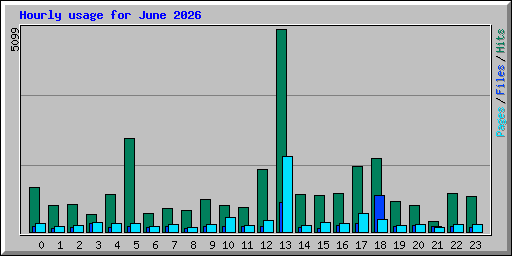 Hourly usage for June 2026