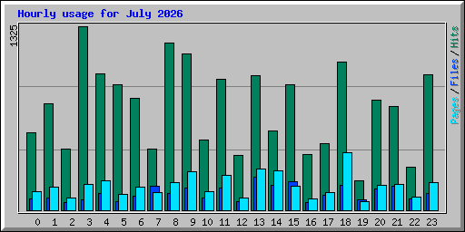 Hourly usage for July 2026